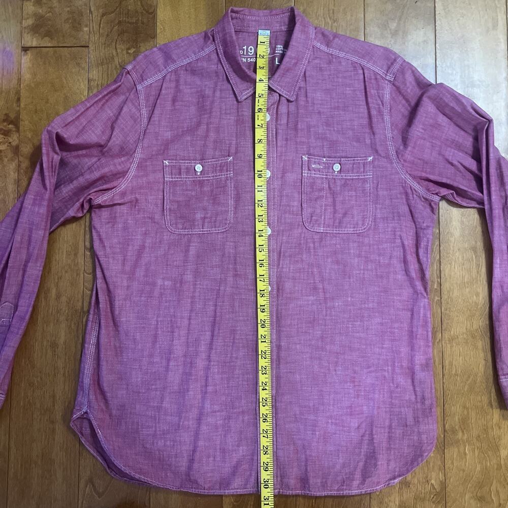 Gap 1969 Button Up Shirt Size L Red Casual Classic Outdoor Gorpcore Pockets - Picture 6 of 10